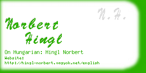 norbert hingl business card